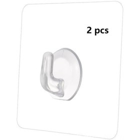 Resim Geeroyoo Yüksek Taşıma Kapasiteli, Deliksiz, Şeffaf Ve İz Bırakmayan Plastik Duvar Kancası, 6x6 Cm, 2'li Set. 