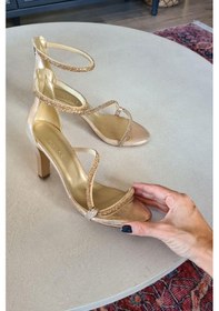 Resim 015 2001 Topukla Kadın Taşlı Abiye Ayakkabı 001 