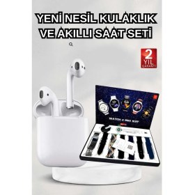 Resim 2025 Model Akıllı Saat ve 2.nesil Tws Bluetooth Kulaklık Yüksek Ses Kaliteli 