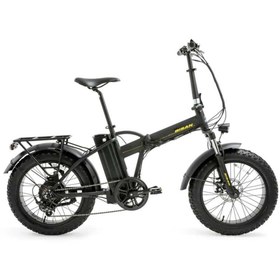Resim Bisan E-foldıng F2 Elektrikli Katlanır Bisikleti Md 43cm 20 Jant 7 Vites Mat Siyah Sarı Siyah 