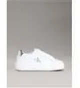 Resim Calvin Klein Jeans Kadın Gümüş Rengi Deri Kalın Tabanlı Beyaz Sneaker YW0YW01876-02R 