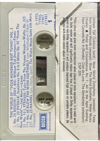 Resim Plak Değildir Kaset Tir Kaset The World Of Your Hundred Best Tu 