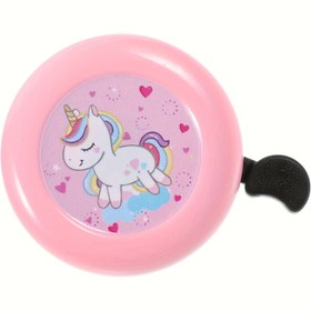 Resim 1 adet/2 adet Süper Yüksek Sesli Karikatür Bisiklet Zili, 22mm Çap, Dayanıklı Yüksek Yansıtıcı Polimer, Modern Tarz, Bisiklet Kolu için Sevimli Pembe Unicorn Tasarımı, Bisiklet Aksesuarı 