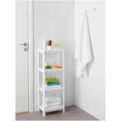 Resim IKEA Vesken Raf Ünitesi Beyaz, 23x36x100 Cm Banyo Rafı Dolap 