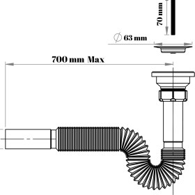 Resim 3 Adet Gri Lavabo Sifonu ve Conta Seti – Komple Ev Lavabo Değişim Seti Yüksek Kalite 