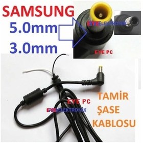 Resim Notebook Laptop Tamir Kablosu Şase 5.0-3.0Mm Samsung Adaptör Tami 