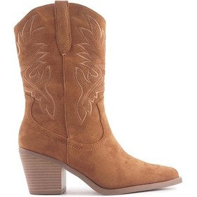 Resim Butigo 24k-1002 4pr Taba Kadın Kovboy Bot 000000000101924963 Taba 