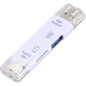 Resim Usb C 3 1 Tip C Mikro Usb Çok Fonksiyonlu Kart Okuyucu Sd Tf, Otg 5'i 1 Arada Destekler 