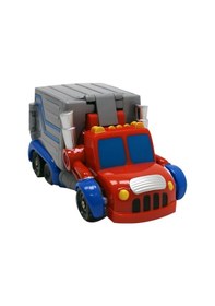 Resim Kırmızı Işıklı Sesli Dönüşebilen Robot Kamyon - Otobot Transformers Oyuncak Çok Renkli 