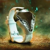 Resim Hanyang Beyaz Silikon LED Dijital Saatler Spor Spor Rahat Elektronik Saat Erkekler Kadınlar Için Öğrenci Erkek Kız Üçgen Izle Reloj Saati (Yurt Dışından) 