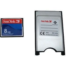 Resim Sandisk 8 Gb Compact Flash Kart Pcmcıa-Cf Compact Flash Adaptör 