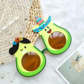 Resim Hawaii Temalı Avokado Gözlük – Kostüm Parti Gözlüğü 