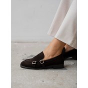 Resim Vely Kahve Süet Hakiki Deri Kadın Makosen 