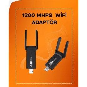 Resim Motto Ticaret Tak-Çalıştır Özellikli Çift Bant Wifi Adaptör - 1200 Mbps 