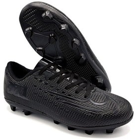Resim Erkek Futbol Krampon Siyah Spor Ayakkabısı Siyah 