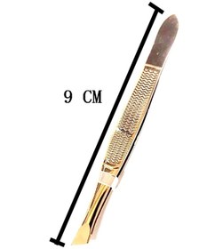Resim Uniquem Gold Akustik Cımbız Serisi Lazerli İnce Düz Yan Kesik Uçlu Kıl Tüy Kaş Cımbızı XLC518 