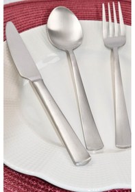 Resim Lugga Nida Scotch Yemek Çatal Kaşık Bıçak Takımı 18 Parça Gümüş 