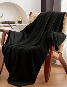 Resim Mulberry Wellsoft Battaniye, Televizyon Battaniyesi,Peluş, Polar Battaniye,Çift Kişilik 220 * 230 Siyah 