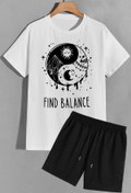 Resim trendypassion Ying Yang Şort T-shirt Eşofman Takımı 