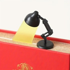 Resim Sevimli Masa Lambası Şeklinde Kitap Ayracı - Dayanıklı Plastik, Ofis Kırtasiye İçin İdeal, Sevimli Ofis Malzemeleri 