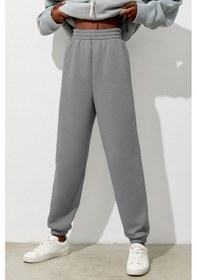 Resim Madmext Kadın Boyalı Gri Comfort Fit Eşofman Altı Mg1353-boyalı Gri 