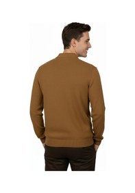 Resim Advante Erkek Regular Fit Polo Yaka Petek Triko Kazak Bgl-st04825 Camel 