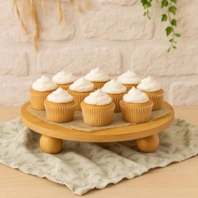 Resim Erkugo Top Ayaklı Yuvarlak Stant 29 cm – Şık ve Dayanıklı Sunum Standı | Pasta, Tatlı, Meyve ve Dekoratif Servis Standı 