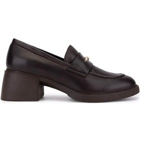 Resim Tamer Tanca Kadın Hakiki Deri Kahverengi Loafer Ayakkabı 294 11412 Bn Ayk Sk25-26 Kahve Kahve 