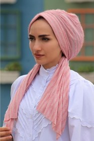 Resim Sahra Şal Dünyası Tasarım Bone Sakallı Pudra 
