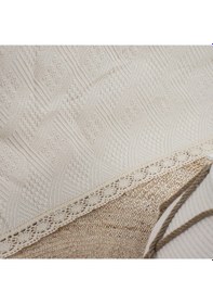 Resim Otantik Çift Kişilik Pike Takımı Ekru 