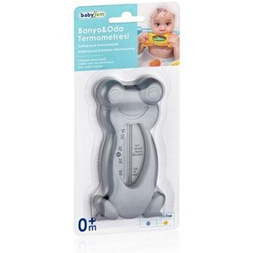 Resim BabyJem Kurbağa Banyo ve Oda Termometresi Gri - Gri / STD 