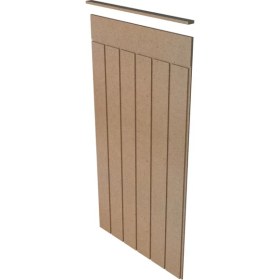 Resim Yoko Home Dekoratif Duvar Paneli ( 54 x 100 cm ) Boyanabilir Ahşap 10 mm Ham Mdf Duvar Paneli 