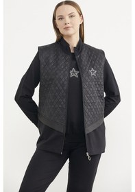 Resim Kapitone Yelekli Üçlü Eşofman Takım - Siyah 001 