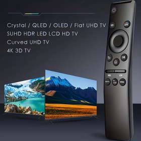 Resim Evrensel Uzaktan Kumanda Samsung TV'ler için, Kızılötesi, Pille Çalışır, LED, QLED, UHD, SUHD, HDR, LCD, Eğri, Güneş Enerjili, HDTV, 4K, 8K, 3D, Akıllı TV'lerle Uyumlu - Piller Dahil Değil 