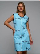 Resim Vıta Kompani Yazlık Fermuarlı Pamuklu Ev Bornozu 433298782 Turkuaz 