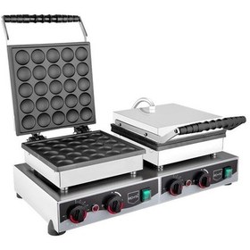 Resim Remta Çiftli Kapaklı Yuvarlak Bubble Pankek Makinesi Elektrikli 