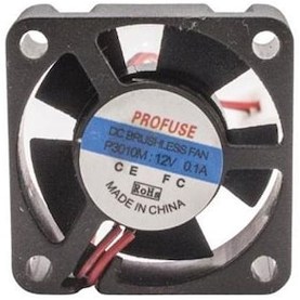 Resim 30x30x10mm 12V 0.10A Fan 2 Kablolu 