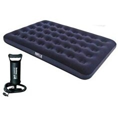 Resim Bestway 67002 Çift Kişilik Şişme Yatak + El Pompası Set Lacivert 