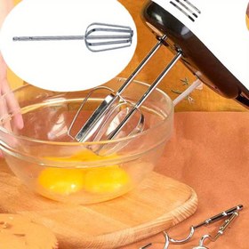 Resim Paslanmaz Çelik Elektrikli Yumurta Çırpıcı Karıştırma Kancası Yumurta Çırpıcı Aksesuarı Dayanıklı Gümüş Elektrikli Mikser Yedek Parçaları Paslanmaz El Tipi Yumurta Çırpıcı Karıştırma Çubuğu Hamur 