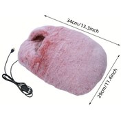 Resim Sunshine022 Pembe Usb 5v Ayak Isıtıcı 5 Sıcaklık 5 Zamanlayıcı Yıkanabilir Kaymaz 