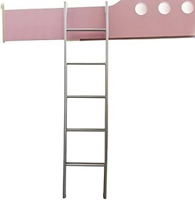 Resim Ayarlanabilir Metal Ranza Merdiveni Gümüş 1,75 m (5,75 ft) Kancalı ve Geniş Basamaklı Ağır Hizmet 150 kg Karavanlar ve Tek Kişilik Yataklar için İdeal 