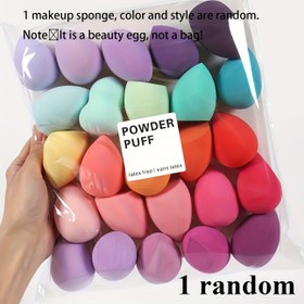 Resim Çift Kullanımlı Beauty Blender, Su Bazlı PU Fondöten Süngeri, Nemlendirici ve Karıştırıcı Kuru Bej Renkli, Kokusuz, Rastgele Renk Seçimi. Lütfen Dikkat: Bu tek bir beauty blenderdir, paket değil! 