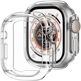 Resim Apple Watch 7/8/9 41mm ile uyumlu Önü Açık Sert Plastik Rubber Kılıf - FC380 