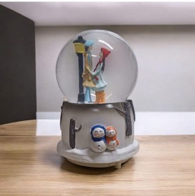 Resim Renk Değiştiren Romantik Sevgili Kar Küresi 