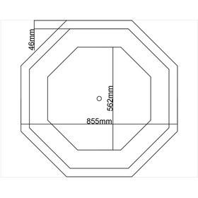 Resim MOTİFPİYER Lamba Tavan Göbeği-Sekizgen-135-86cm-Dış Çitalı 