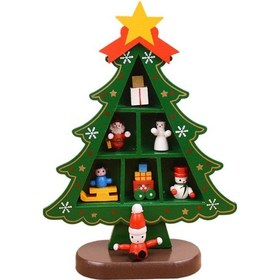 Resim Suntek Magideal Bölmeli Yılbaşı Ağacı Küçük-kareli-yeşil 