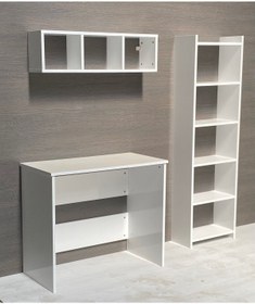 Resim DOĞSAN MOBİLYA Takım Çalışma Odası Seti Masa, Kitaplık Ve Raf 