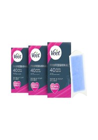Resim Veet Bacak Vücut Bölgesi Hassas Ciltler Ağda Bandı 3 x 40 Adet 