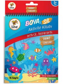 Resim Lino Boya Ve Sil Aktivite Boyama Kitabı - Deniz Canlıları Bs-1002 