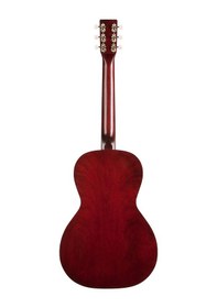 Resim Art &amp Lutherie Roadhouse Parlor-style Elektro Akustik Gitar Tennessee Red 